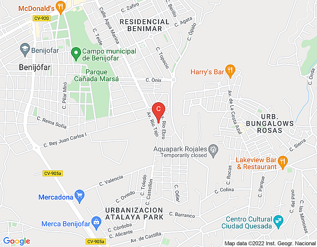 CH Villa Rio Mundo Rojales imagen del mapa