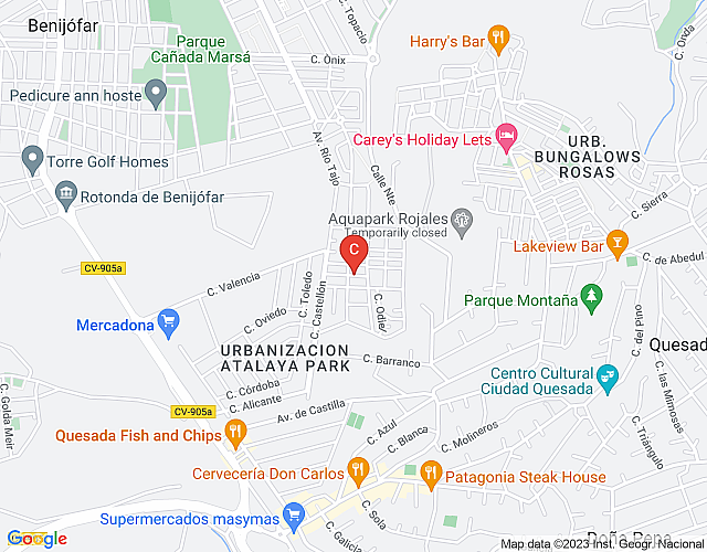 CH Villa Clementina Rojales imagen del mapa