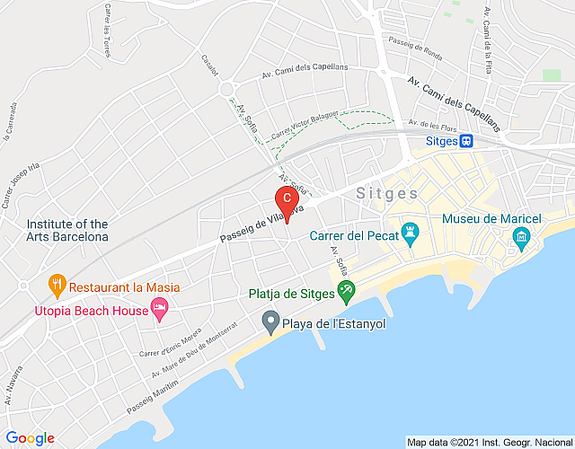 Bel appartement fonctionnel pour 5 personnes à quelques mètres des plages de Sitges map image