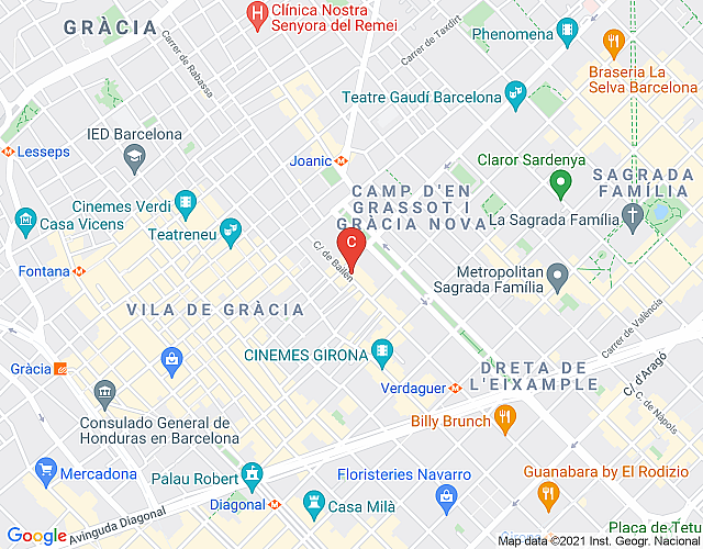 Appartement de vacances moderne entre Gracia et Eixample, à Barcelone map image