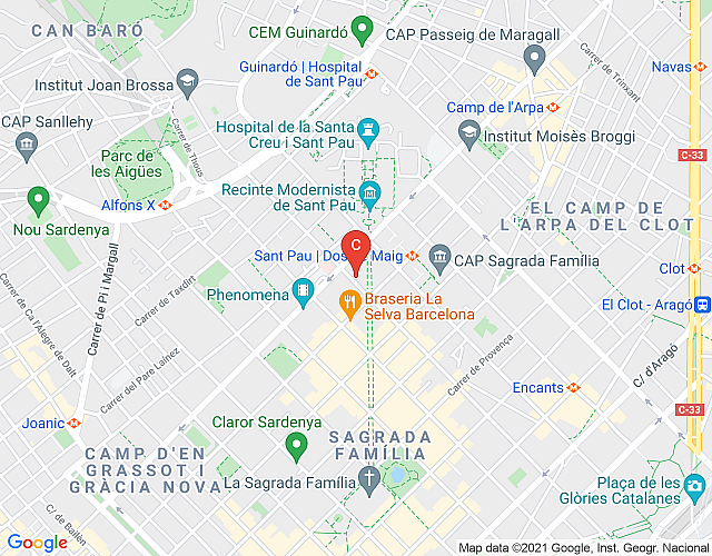 Appartement confortable pour quatre personnes dans la Sagrada Familia, Barcelone Je tombe amoureux map image