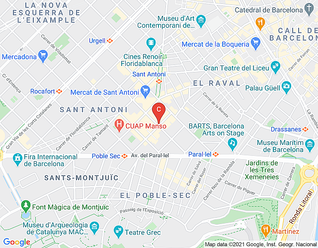 Bel appartement de vacances dans le quartier moderniste de Barcelone map image