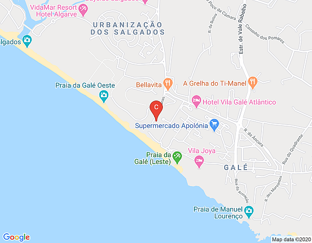 Villa Ventos do Mar II – 3 bedrooms, amazing sea views, only 50m to beach! Walk to restaurants map image