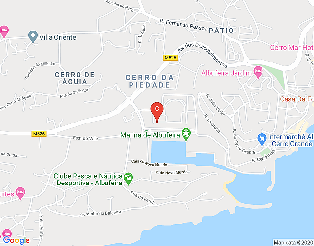 Apartments of the Orada, A_122, 1 Bedrooms, in the Marina of Albufeira, São Rafael Beach 2.5KM map image