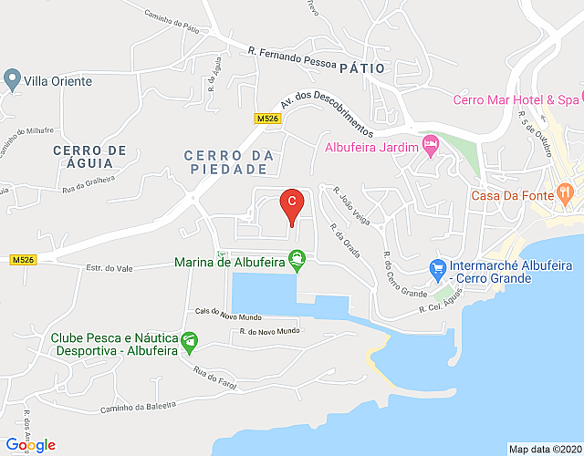 Apartments of the Orada T1-F-124, in the Marina of Albufeira map image