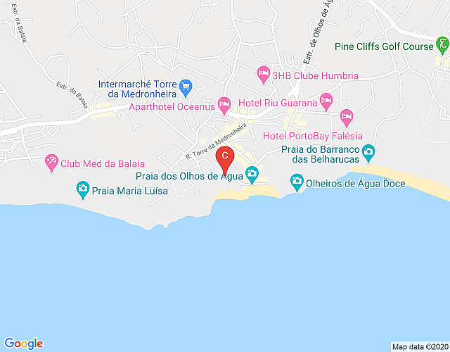 T3 Gemeas Apartment , 20 meters from the beach of Olhos de Agua map image