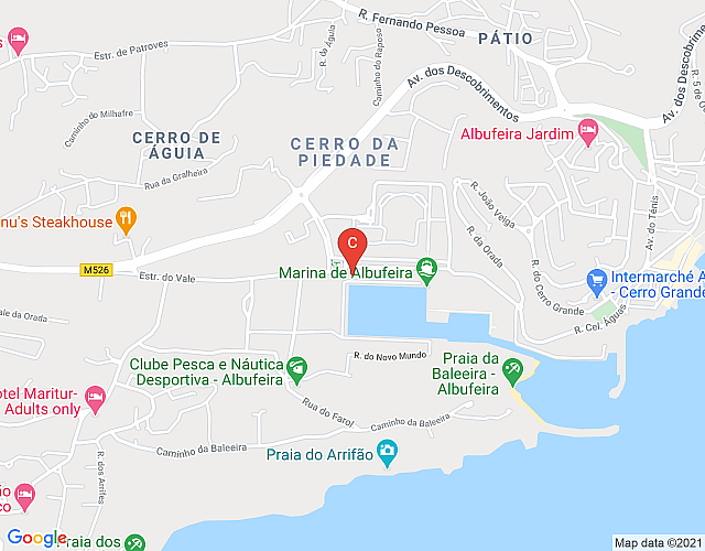 T2 Apartments Costa de Ouro -Marina de Albufeira map image