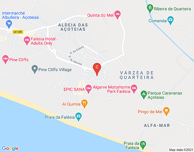 Apartamento T2, Praia da Falésia, Albufeira map image