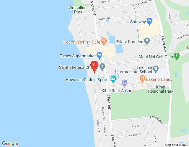 WBH D115 – Aloha Kai2, Beachfront, 1B/1Bath,Wifi,AC,Pool, Waiohuli Beach Hale map image