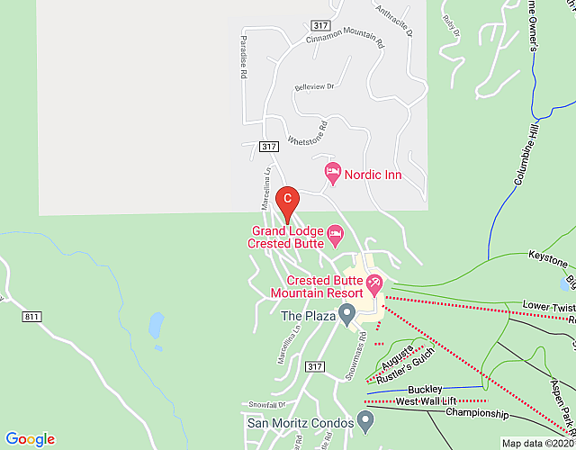 “Silvery Lupine” Cozy 2 BR Chateaux unit, pool, hot tub, sauna!  Shuttle route. map image