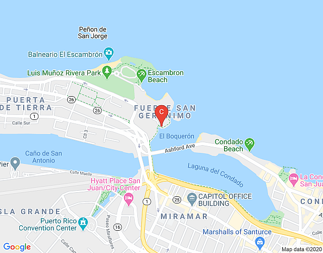 Condado Laguna Suite | Waterfront 1 Bedroom in Trendy San Juan Location imagen del mapa