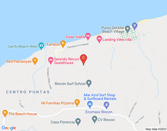 Villa Descalza | The ultimate surfers retreat! Beautiful tropical Villa in Rincón, PR imagen del mapa