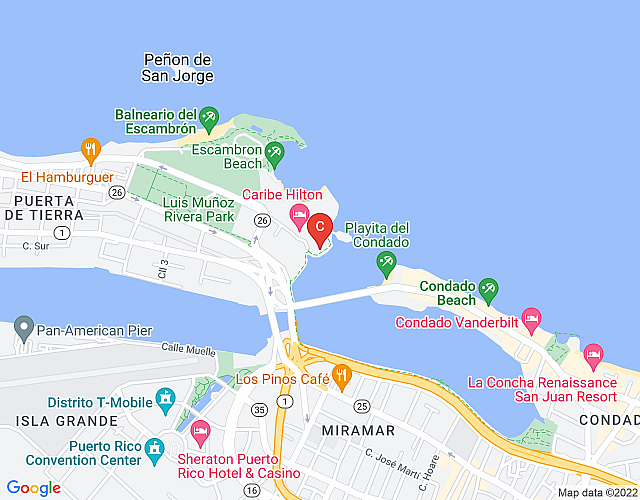 Palmera View Studio | Waterfront studio in the heart of San Juan imagen del mapa