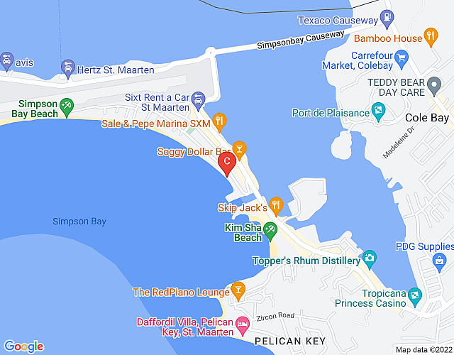 Hamaka – A beachfront retreat on Simpson Bay Beach map image