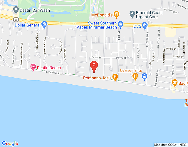 Summerspell 110 – Gulf right across the street! Ground Floor unit! map image
