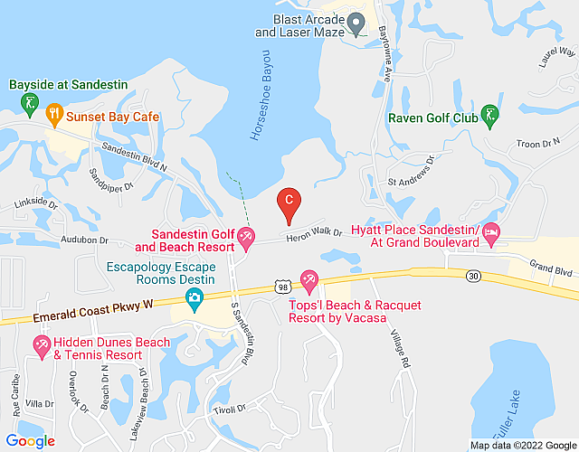 Heron’s Haven –  Bay Front! Golf Cart Included map image