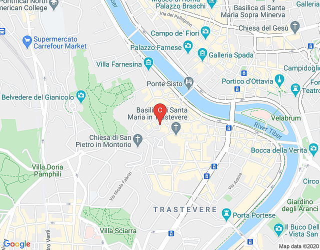 Cedro House in Trastevere map image
