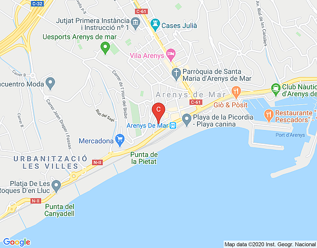 Apartment for 8 people at 2 minutes by walk from the beach and the train station! map image