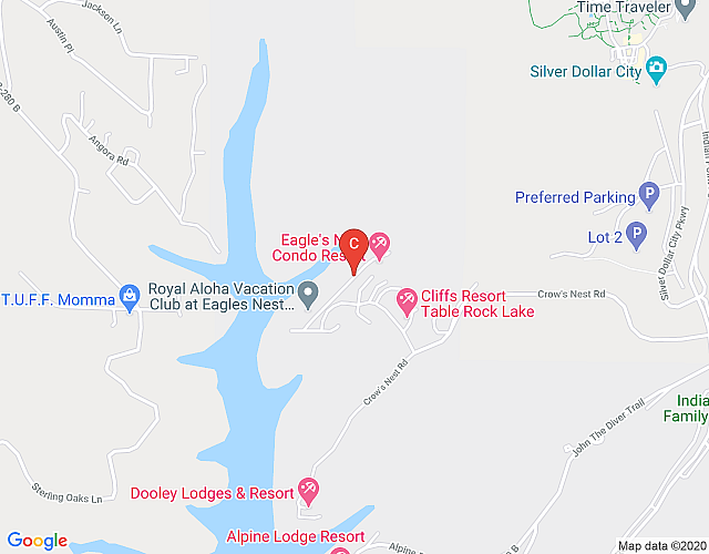 Eagles Nest Condo, Lake Views, Pool, Hot Tub, Top, near SDC | 0606 map image