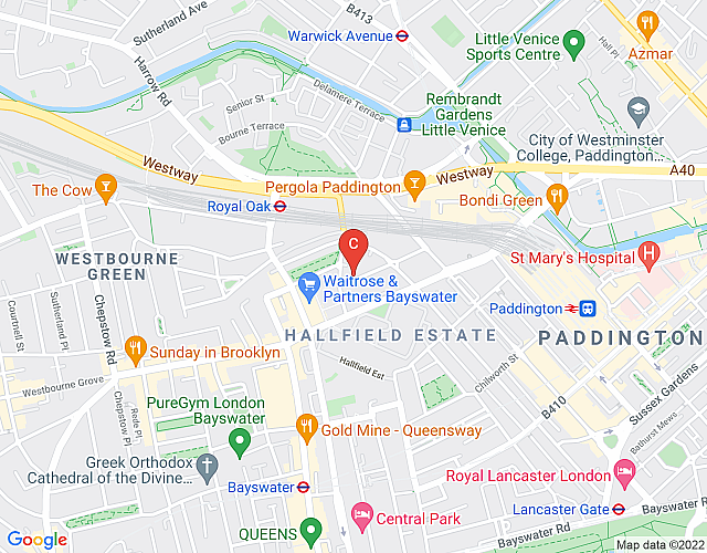 Beautiful duplex flat with terrace in Paddington map image