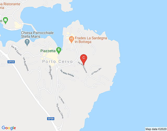 Villa with private pool – walking distance to Porto Cervo centre map image