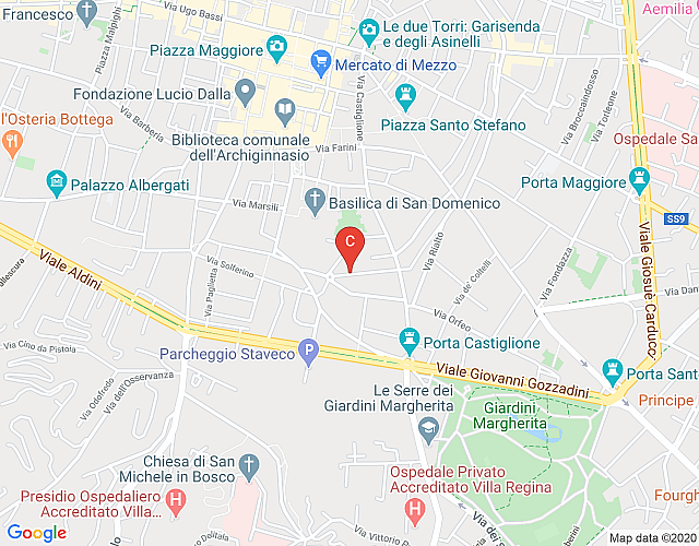 Beautiful suite in the heart of Bologna map image