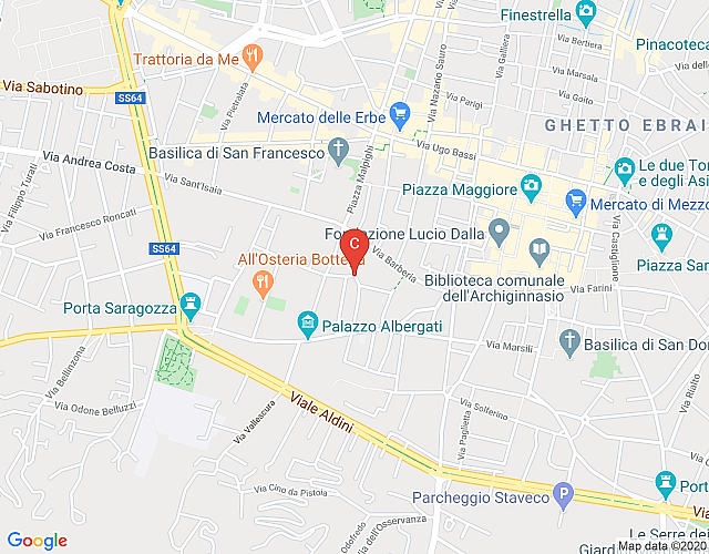 Beautiful flat in Bologna historical centre map image