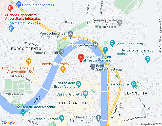 Verona Cathedral Apartments – Piazza Erbe map image