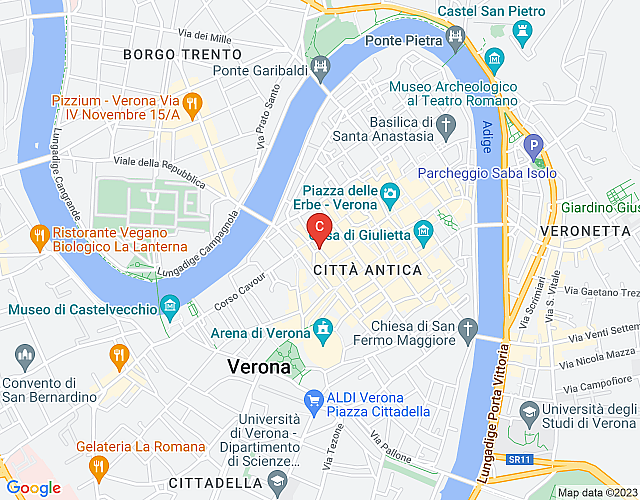 Stunning top floor flat in the heart of Verona – with car park map image