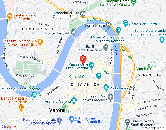Cozy flat in the heart of Verona map image