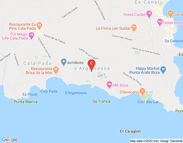 Catalunya Casas: Villa Pada for 8 guests, a short walk to Ibiza beaches! map image