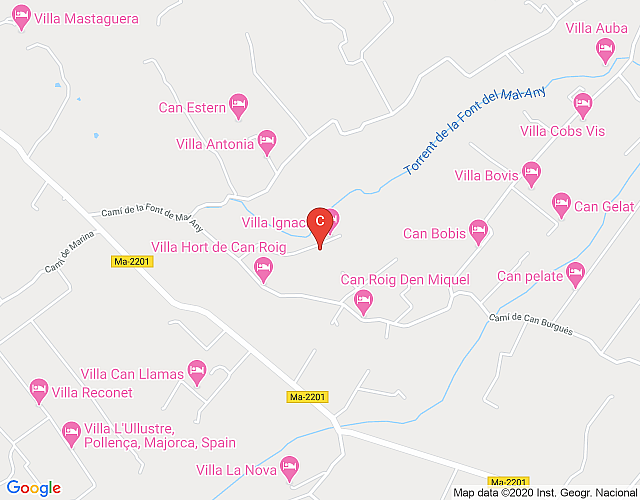 Catalunya Casas: Villa La Vinya for 10, only 5min to the town of Pollensa map image
