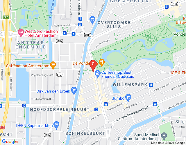 Amstelveenseweg – 1 bedroom – Sleeps 2 map image