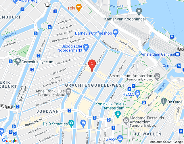 Keizersgracht C – 2 bedrooms | Canal view | Roof terrace map image