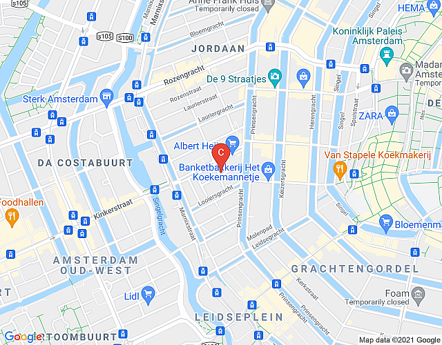 Oude Looiersstraat 1 bedroom – Sleeps 2 map image