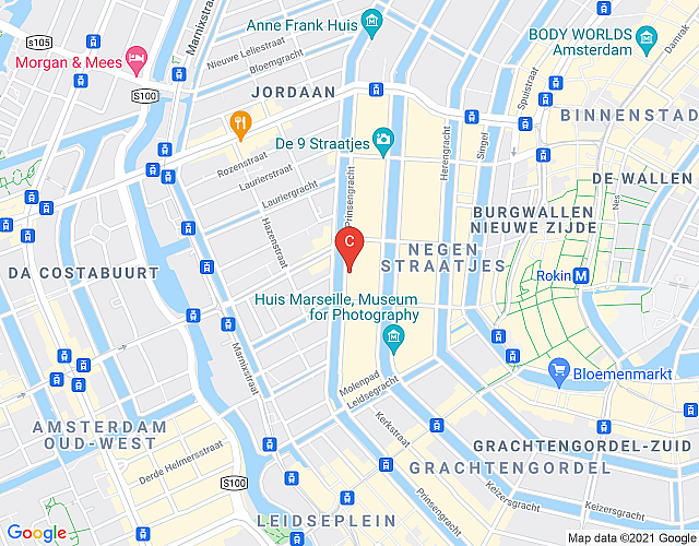 Prinsengracht – 2 Bedroom map image