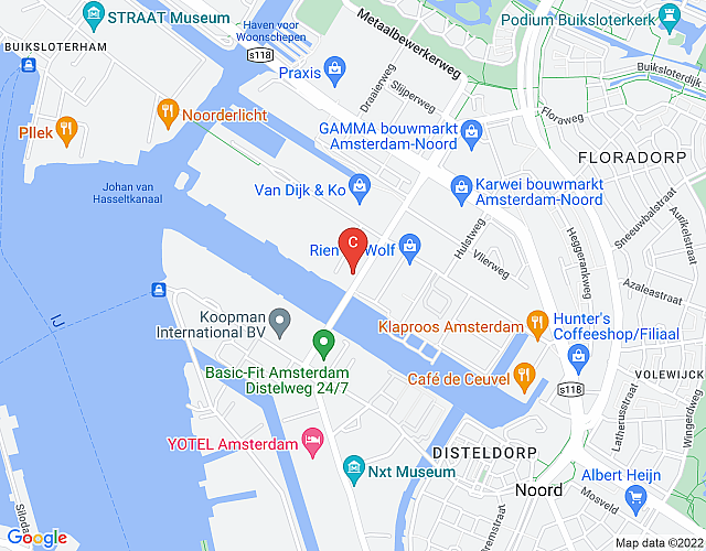 Ridderspoorweg – 1 bed map image