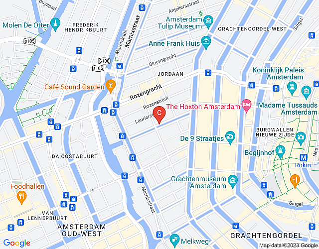 Lauriergracht C – Two Bedrooms map image