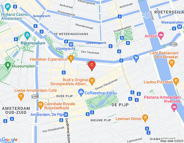 Tweede Jacob van Campenstraat B – Two Bedrooms map image