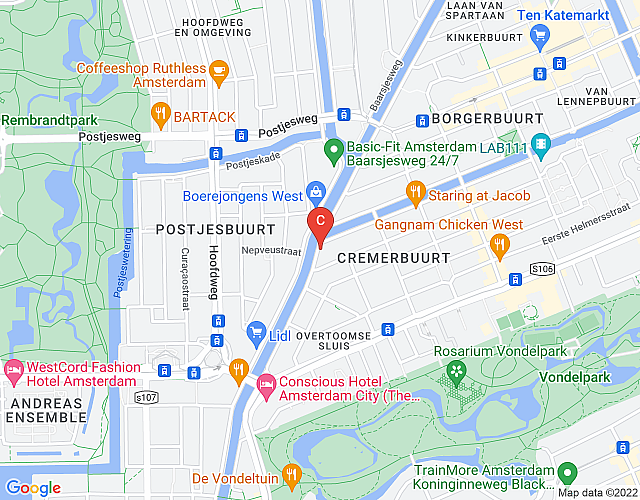 Derde Kostverlorenkade – Three Bedrooms Top Floor map image
