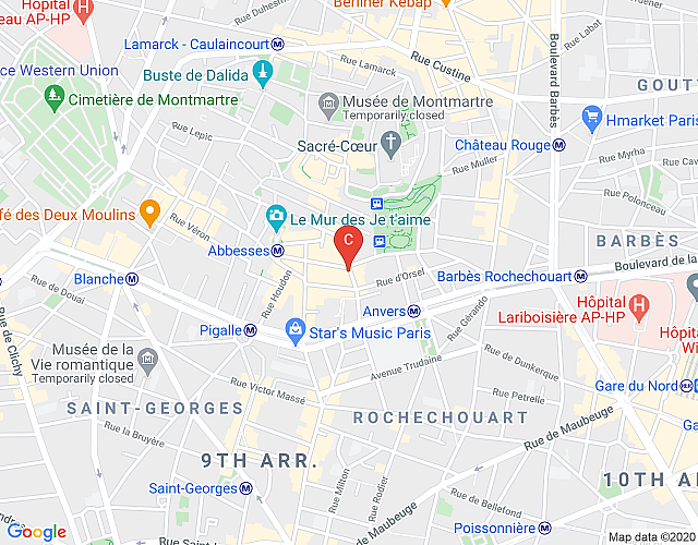 Studio Montmartre 3 Freres map image