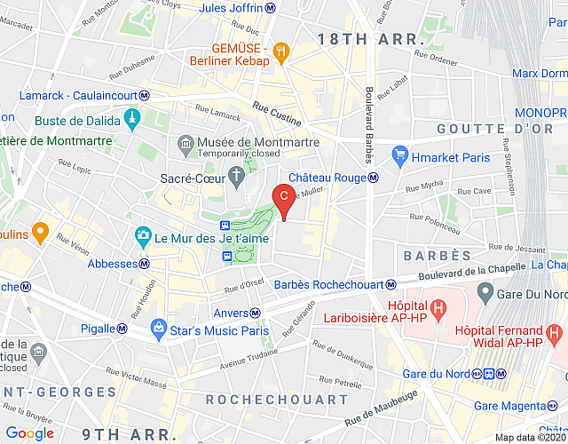 Studio Montmartre Del Sarte CityCosy map image
