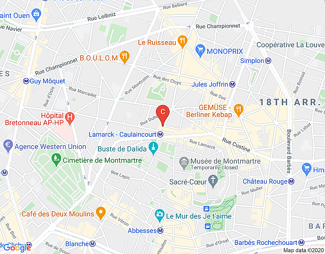 Studio Montmartre Fontaine CityCosy map image
