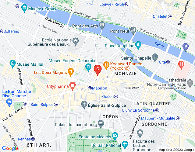 Luxe Seine Odéon CityCosy map image