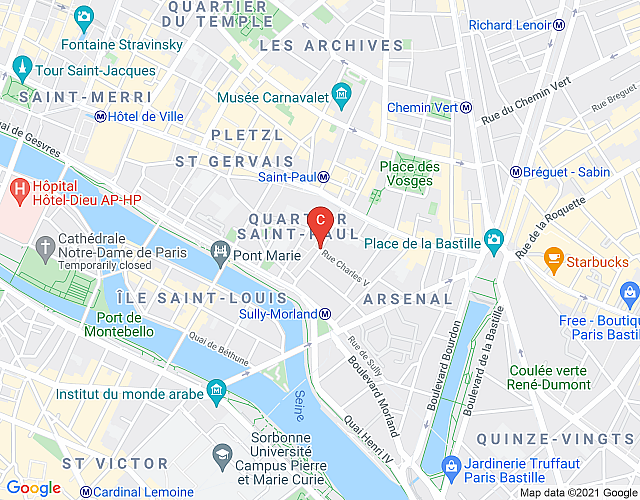 Studio Saint Paul – Paris Centre map image