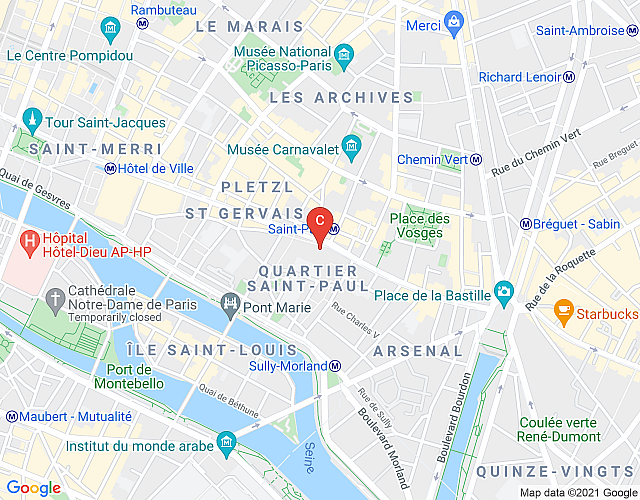 Maison Marais – St Paul map image