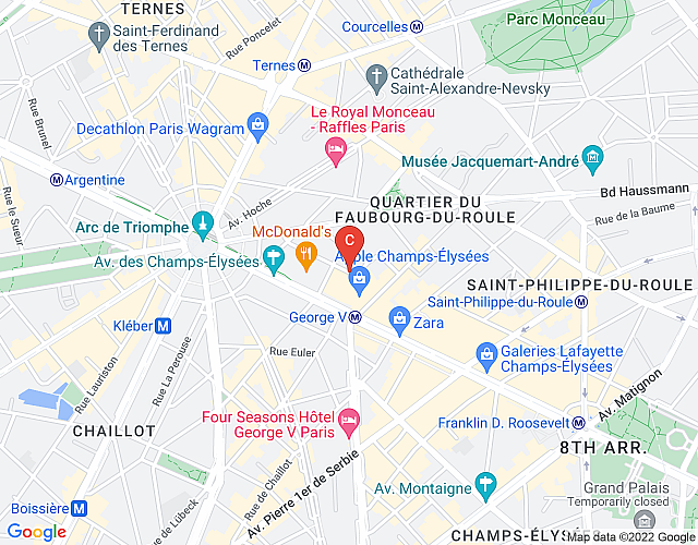 Lord Byron Apartment – Paris 8eme map image