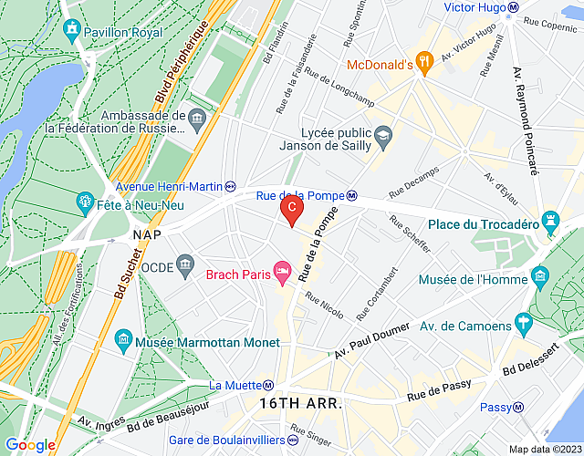 La Maison Eiffel – Trocadero map image