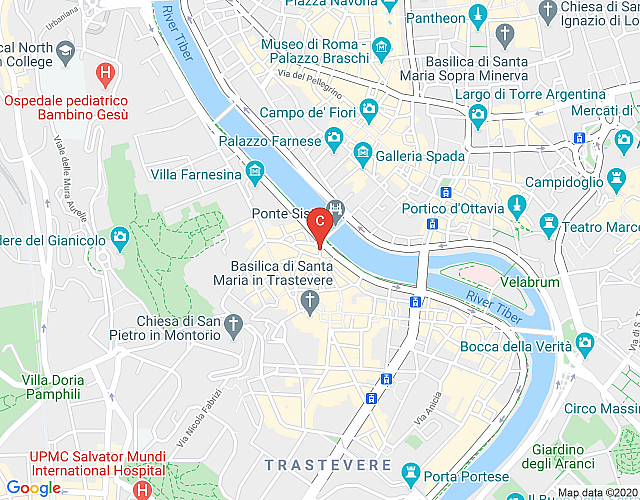 La Palazzina Santa Dorotea, Splendid Rome Townhouse map image