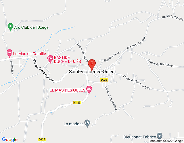 Villa Victor Uzes –  4 bedrooms, heated swimming pool and jacuzzi map image